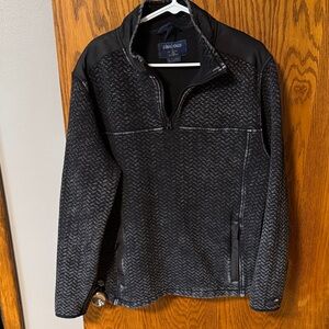 chubbies Men's Black Textured Half-Zip Pullover Sweater